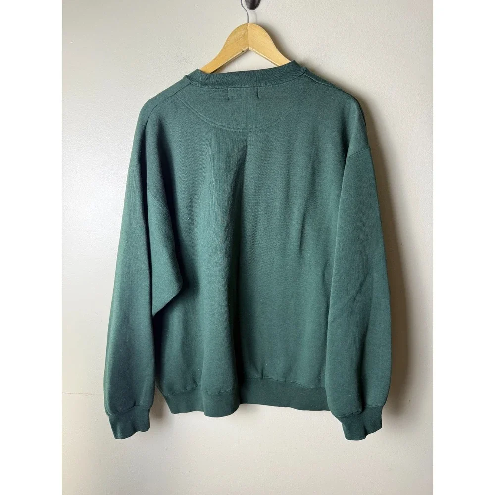 American Eagle Outfitters Sweatshirt Mens L Green Long Sleeve Graphic Pullover